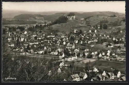 AK Lenzburg, Gesamtansicht aus der Vogelschau
