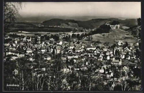 AK Lenzburg, Totalansicht aus der Vogelschau