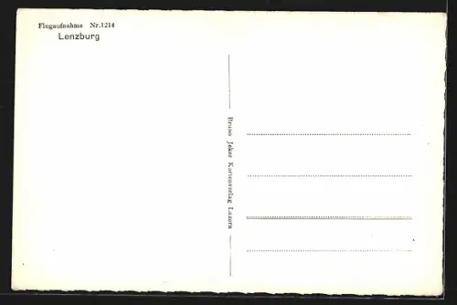 AK Lenzburg, Totalansicht vom Flugzeug aus