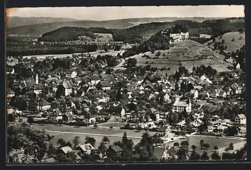 AK Lenzburg, Gesamtansicht aus der Vogelschau