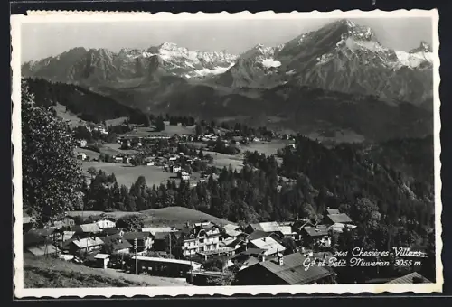AK Chesières-Villars, Vue generale avec Gd. et Petit Muveran