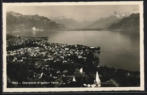 AK Chardonne, Chardonne et vue sur Vevey
