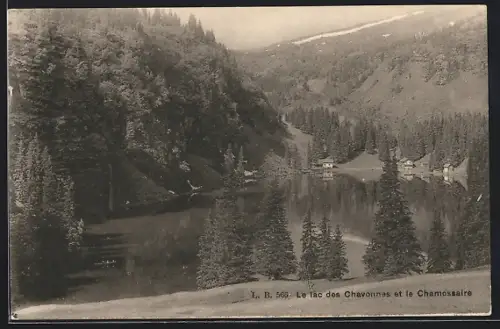 AK Chésières /Lac des Chavonnes, Le lac des Chavonnes et le Chamossaire