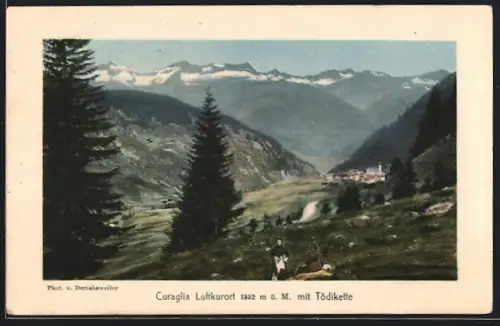 AK Curaglia, Ortsansicht mit Tödikette