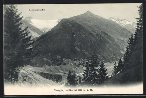 AK Curaglia, Ortsansicht mit Medelsergletscher