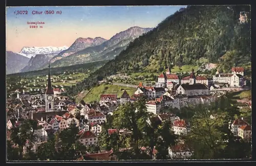 AK Chur, Totalansicht mit Sesaplana
