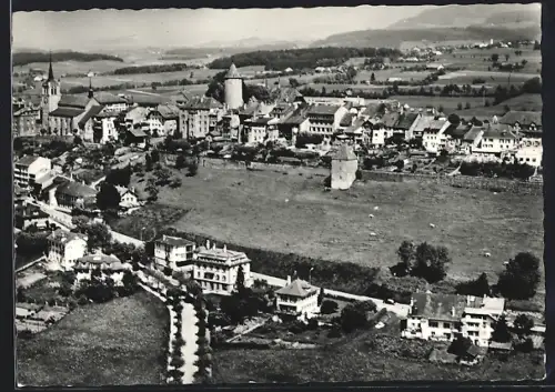 AK Romont /Fr., Ortsansicht aus der Vogelschau
