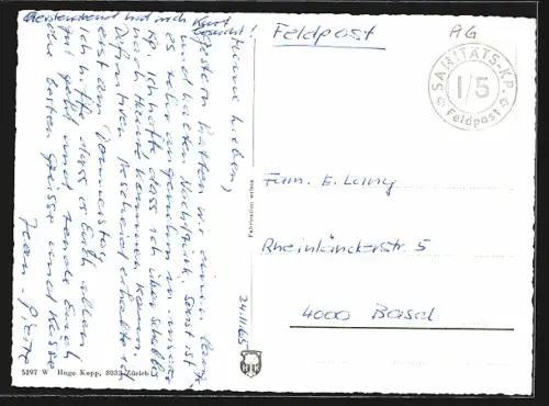 AK Herznach /AG, Ortsansicht aus der Vogelschau