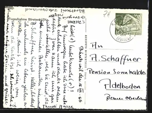 AK Bäretswil /ZH., Ortsansicht, Fliegeraufnahme