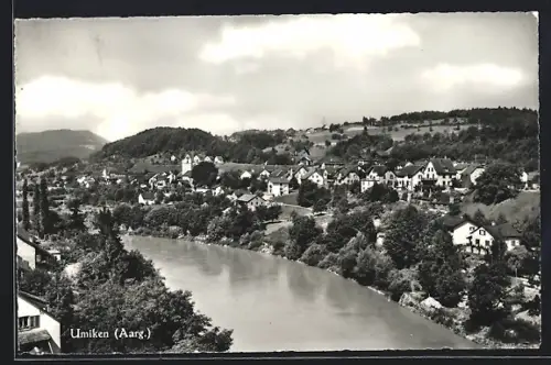 AK Umiken /Aarg., Ortsansicht am Fluss