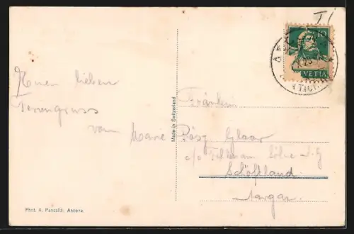 AK Ascona /Lago Maggiore, Ortsansicht am Ufer