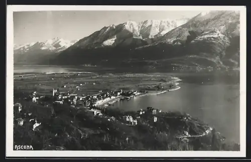 AK Ascona, Ortsansicht aus der Vogelschau