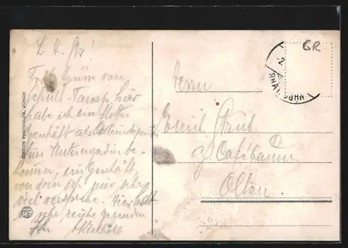 AK Unter-Engadin, Teilansicht mit Schloss Tarasp