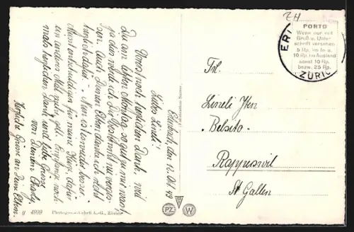 AK Erlenbach /ZH, Ortsansicht aus der Vogelschau