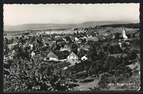 AK Bassersdorf, Ortsansicht mit Kirche