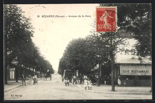 AK Sezanne, Avneue de la Gare