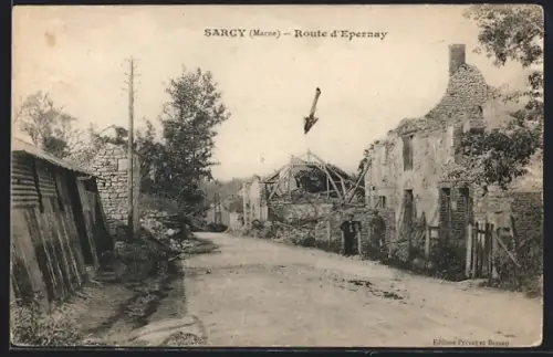 AK Sarcy /Marne, Route d`Epernay