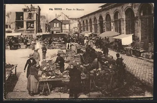 AK Reims, Place du Marché