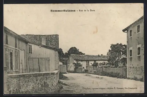 AK Somme-Suippes, Rue de la Dava
