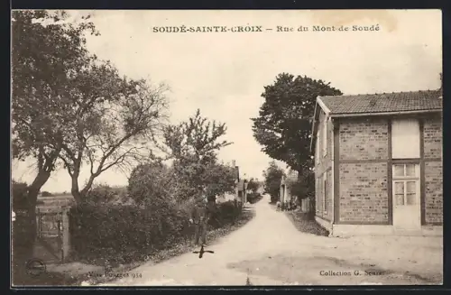 AK Soudé-Sainte-Croix, Rue du Mont-de-Soudé, Strassenpartie