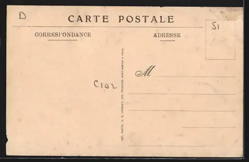 AK Soudé-Sainte-Croix, Gebäude mit Strasse u. Kindergruppe