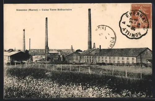 AK Sézanne /Marne, Usine Terre Réfractaire
