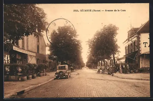 AK Sézanne /Marne, Avenue de la Gare