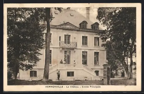 AK Hermonville, Le Chateau, Entrée Principale