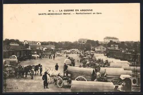 AK Sainte-Menehould, Ravitaillement en Gare