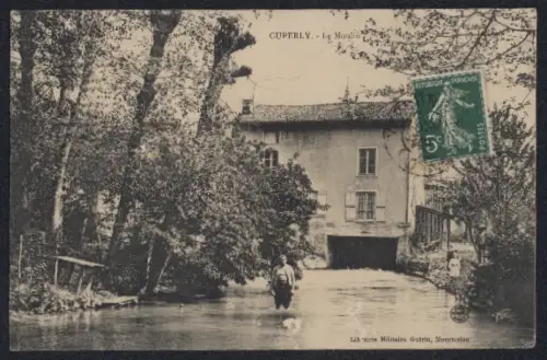 AK Cuperly, Le Moulin et la rivière paisible