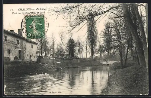 AK Châlons-sur-Marne, Pont des Syphons sur le Jard
