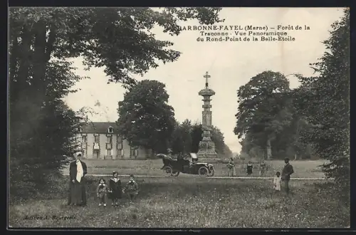 AK Barbonne-Fayel /Marne, Forêt de la Traconne, Vue panoramique du Rond-Point de la Belle-Étoile