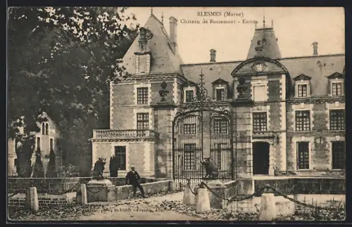 AK Blesmes /Marne, Château de Bussenont, Entrée