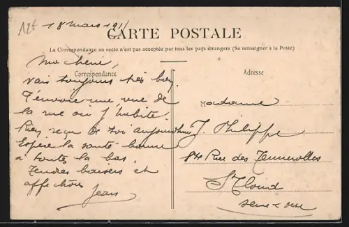 AK Épernay, Rue Porte-Lucas animée avec passants et commerces