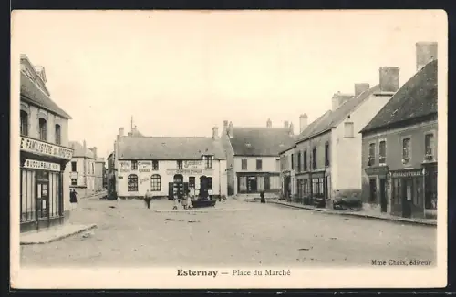 AK Esternay, Place du Marché