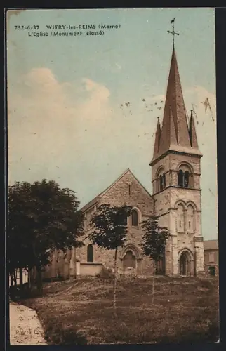 AK Witry-lès-Reims /Marne, L`Église, Monument classé