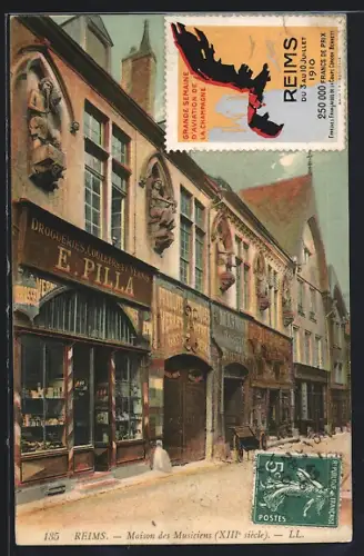 AK Reims, Maison des Musiciens, XIIIe siècle