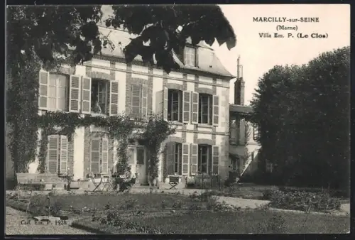AK Marcilly-sur-Seine /Marne, Villa Em. P., Le Clos