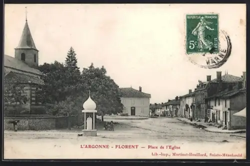 AK Florent /L`Argonne, Place de l`Église