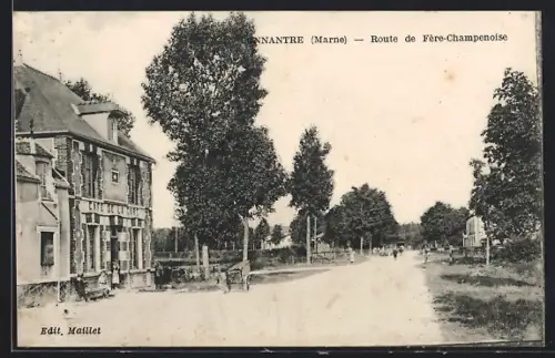 AK Connantre /Marne, Route de Fère-Champenoise