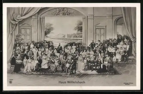 AK Haus Wittelsbach, Montage der Fürstenfamile um Prinzregent Luitpold