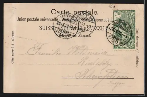 AK Rapperswil /SG, Panorama mit Kirche