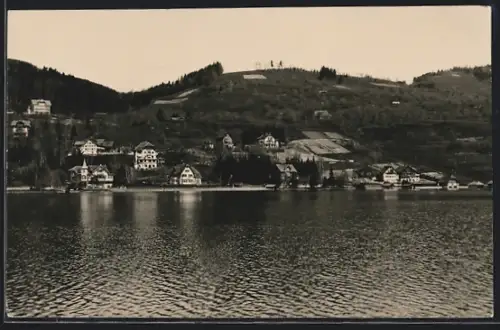 AK Oberägeri, Uferpartie mit Bäumen