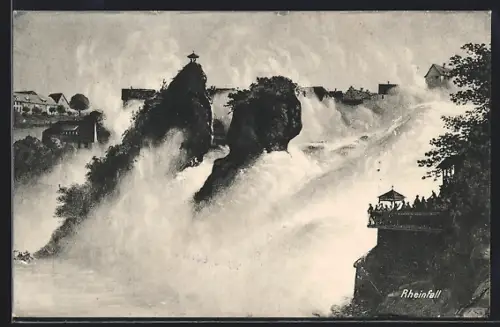 AK Rheinfall, Blick zum Wasserfall