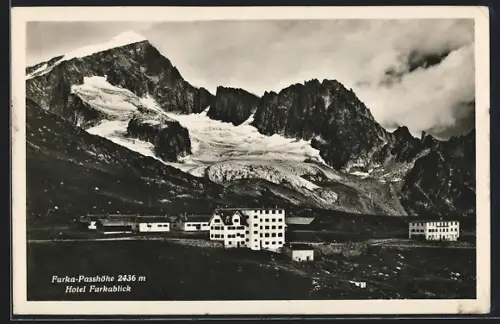 AK Furka-Passhöhe, Hotel Furkablick