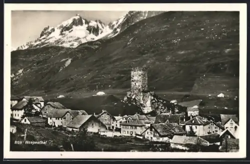AK Hospenthal, Teilansicht mit Turm