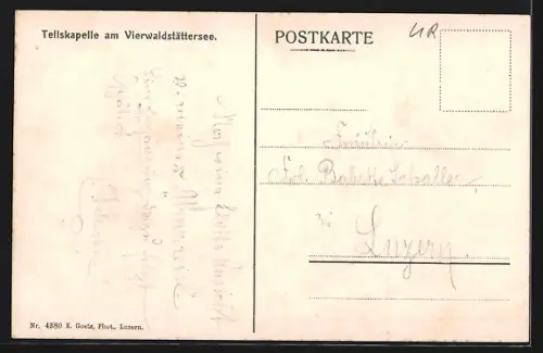 AK Wilhelm Tell, Gemälde in der Tellskapelle