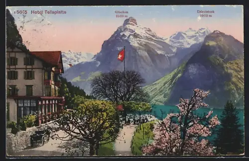 AK Sisikon /Vierwaldstättersee, Hotel Tellsplatte