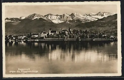 AK Rapperswil /SG, Teilansicht gegen die Wäggitalerberge