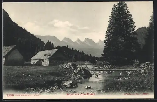 AK Unterwasser, Aelpli mit Churfirsten